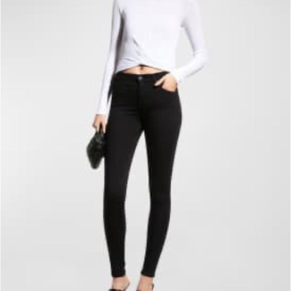 AG Adriano Goldschmied The Farrah High Rise Skinny Black 27R W14.5-15” L30”